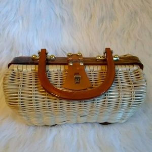 Lucite 1970-79 Vintage Wicker Purse